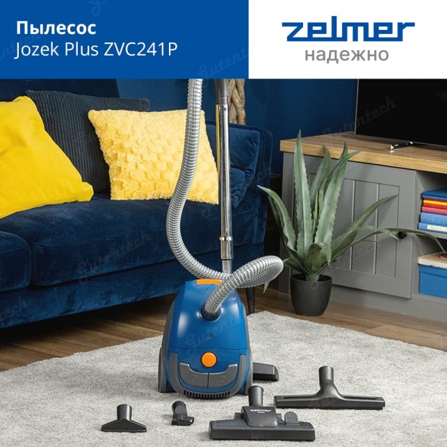Пылесос Zelmer Jozek Plus ZVC241P синий