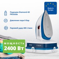 Паровая станция ZELMER ZIS8400X COMPACT WHITE/BLUE