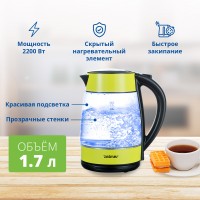 Чайник ZELMER ZCK8011L GLASS/LIME