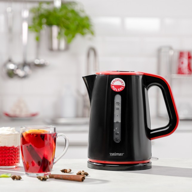 Чайник ZELMER ZCK7620R BLACK/RED