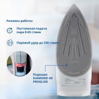 Утюг ZELMER ZIR3200 HEALTHY WHITE/BLUE