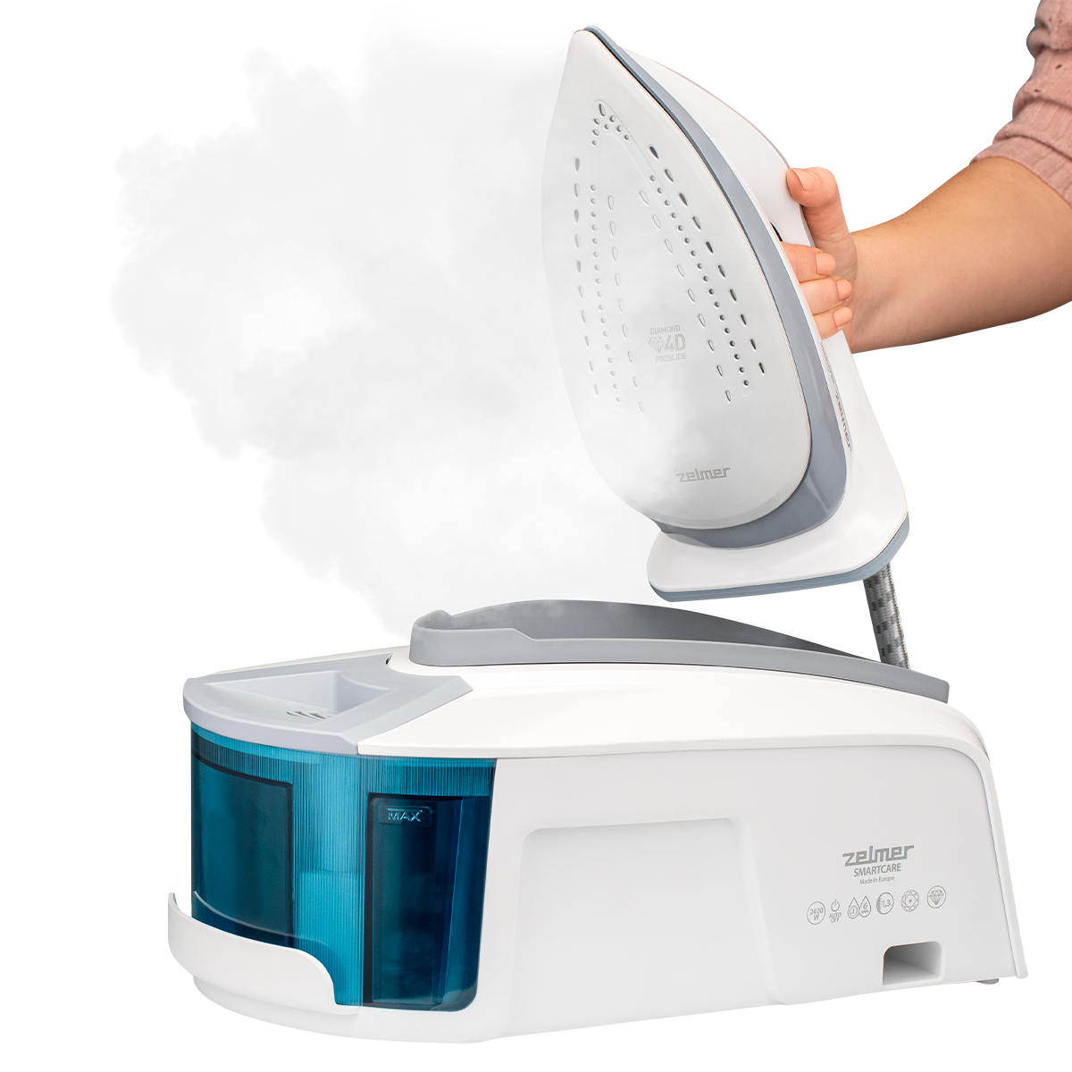Паровая станция ZELMER ZIS6450 SMARTCARE WHITE/GREY/BL